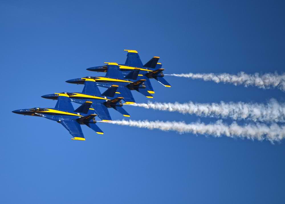 The U.S. Navy Flight Demonstration Squadron, the Blue Angels conduct 2nd Annual Joint Training to exchange best practices and lessons learned for show season preparation onboard Naval Air Facility (NAF) El Centro, Feb. 26, 2021. U.S. Navy photo by Mass Communication Specialist 3rd Class Drew Verbis